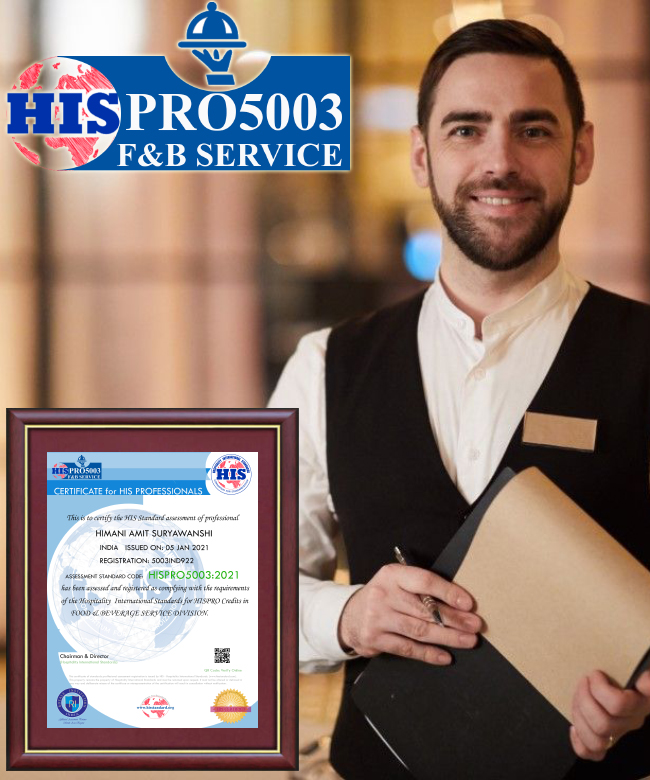 Food and Beverage Service professionals Certifications America
